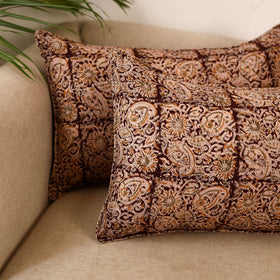 Kalamkari hand pillow cover (set of 2) 24 - handcrafted
