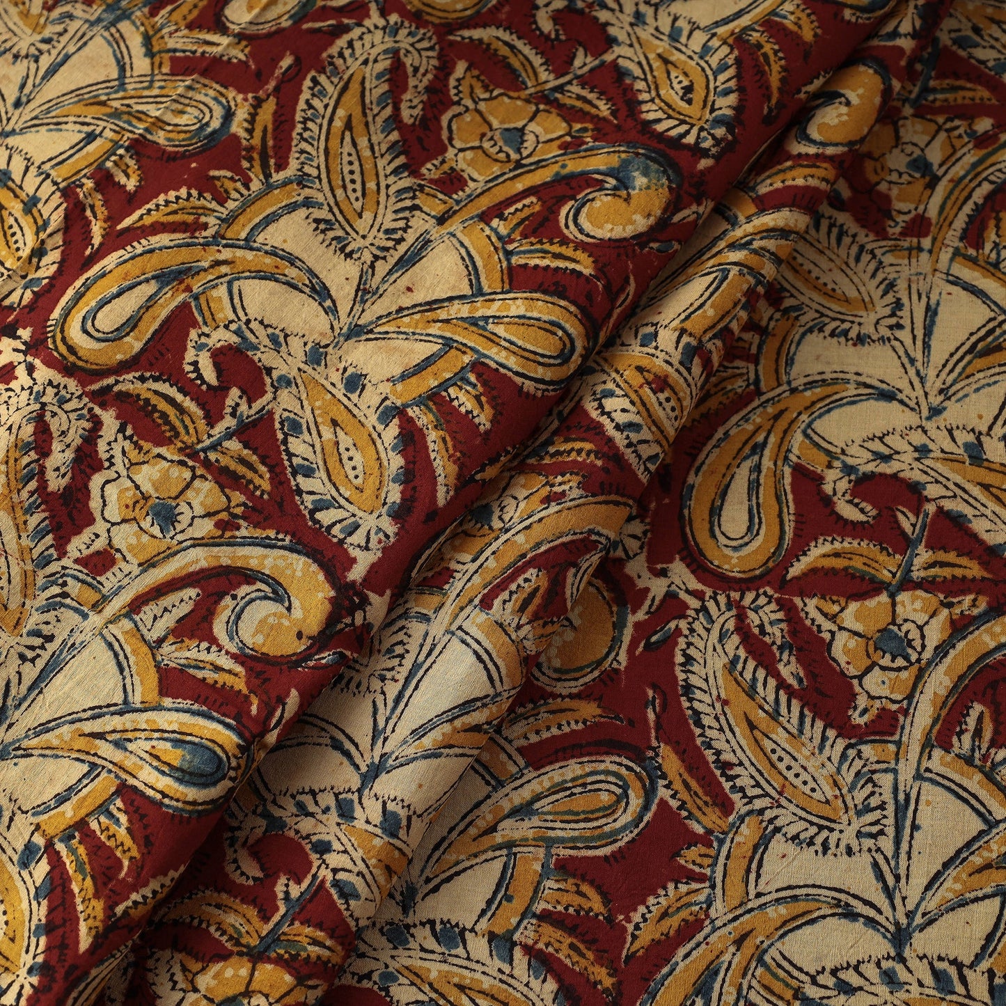 Buy Kalamkari Block Printed Cotton Fabric Online at iTokri.com
