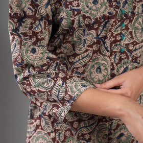 Maroon - kalamkari printing cotton kurta with palazzo &