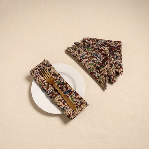 Kalamkari table napkin (set of 4) 15 - handcrafted
