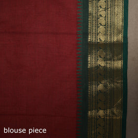 Maroon - kandangi buti chettinad cotton saree with border