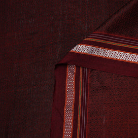  Maroon Karnataka Weave Cotton Khun Fabric