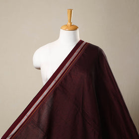 Maroon Karnataka Weave Cotton Khun Fabric