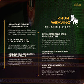 Karnataka weave cotton khun fabric 11 - handcrafted