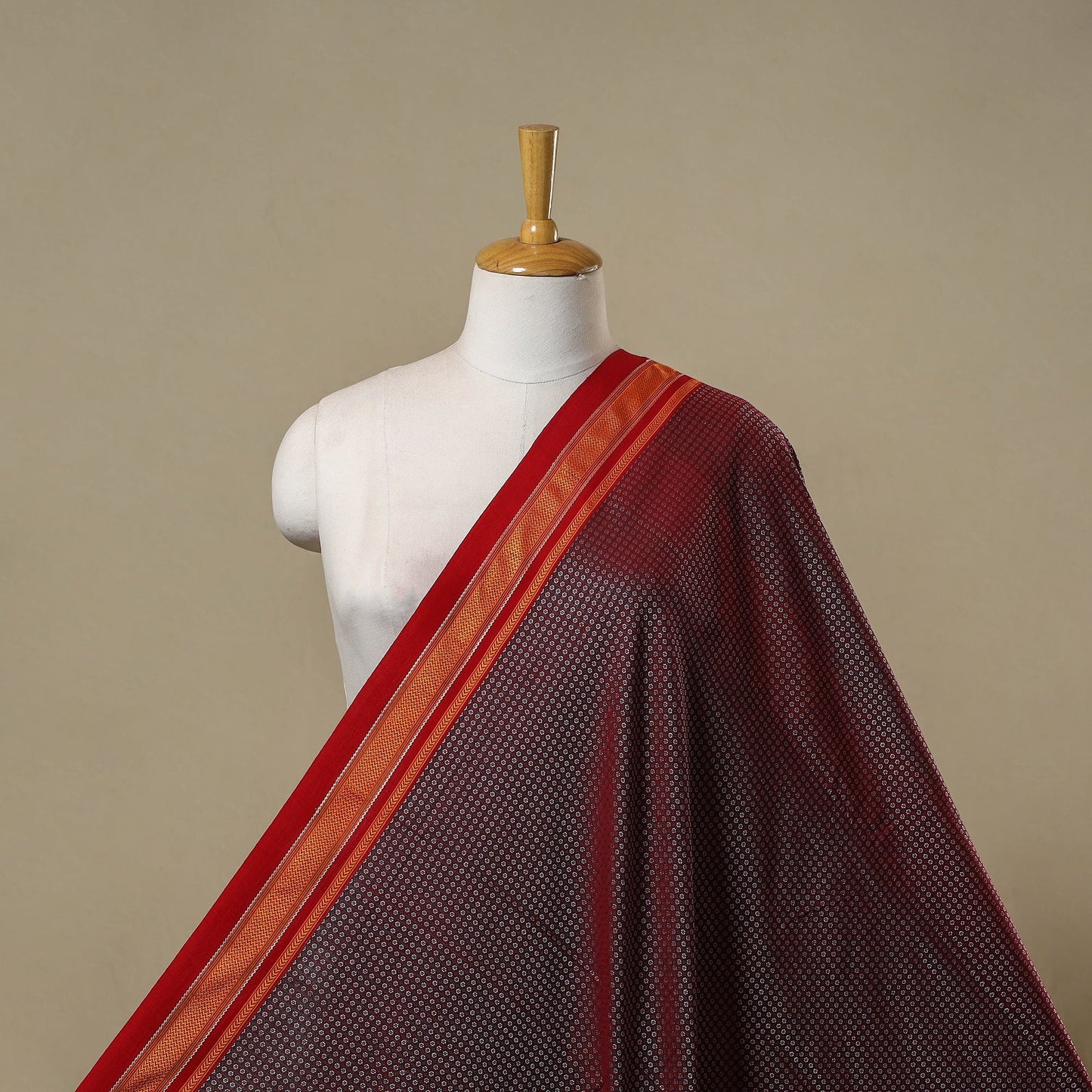 Karnataka weave cotton khun fabric 27 - handcrafted