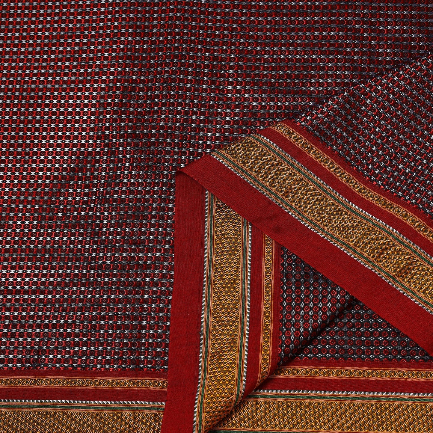 Karnataka weave cotton khun fabric 34 - handcrafted