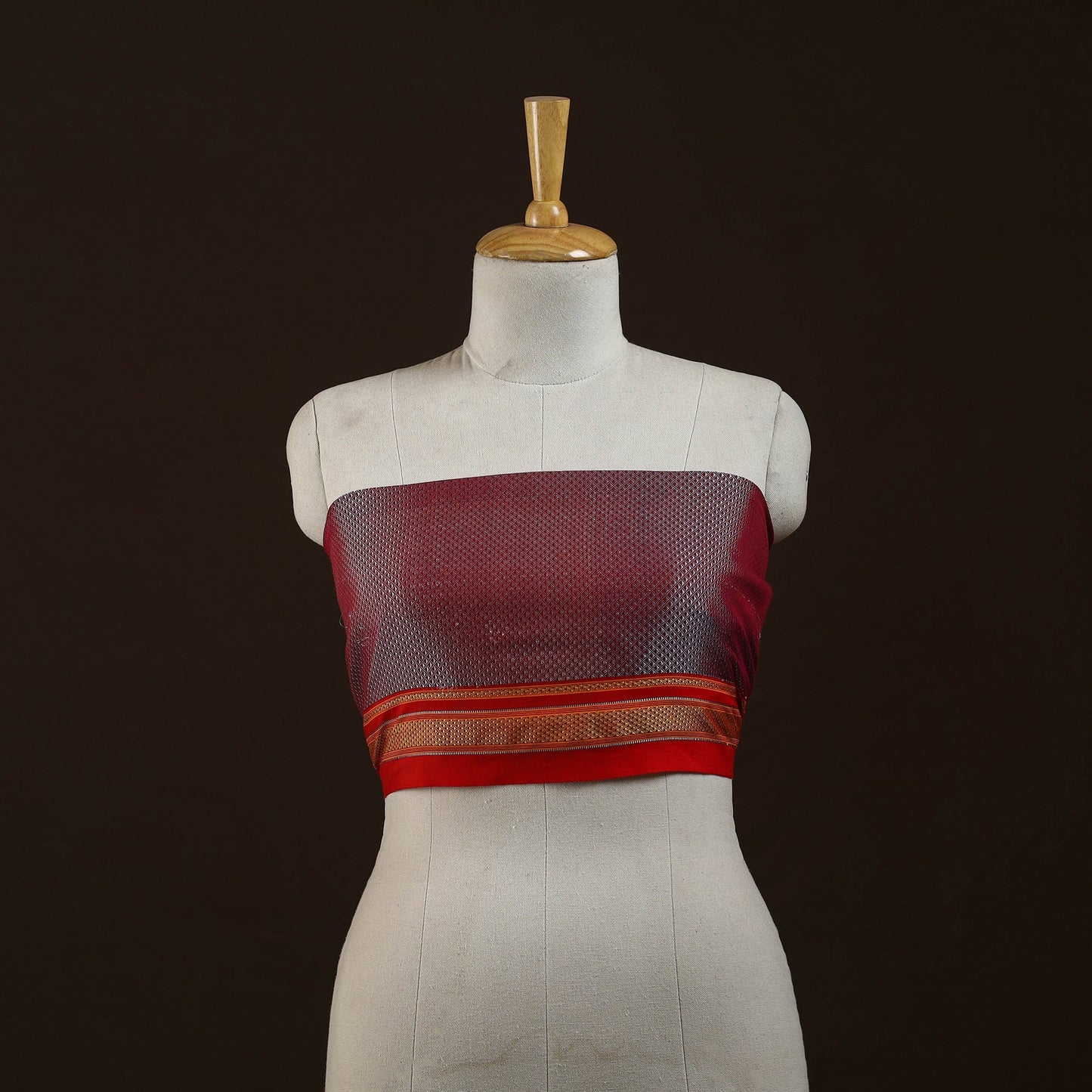 Khun weave cotton blouse piece 38 - handcrafted