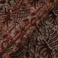 Maroon - Kota Doria Cotton Hand Block Batik Print Fabric 02