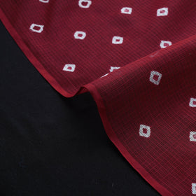 Maroon - Kota Doria Cotton Tie-Dye Bandhani Fabric 23