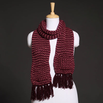  Kumaun Hand Knitted Woolen Muffler with Pockets 