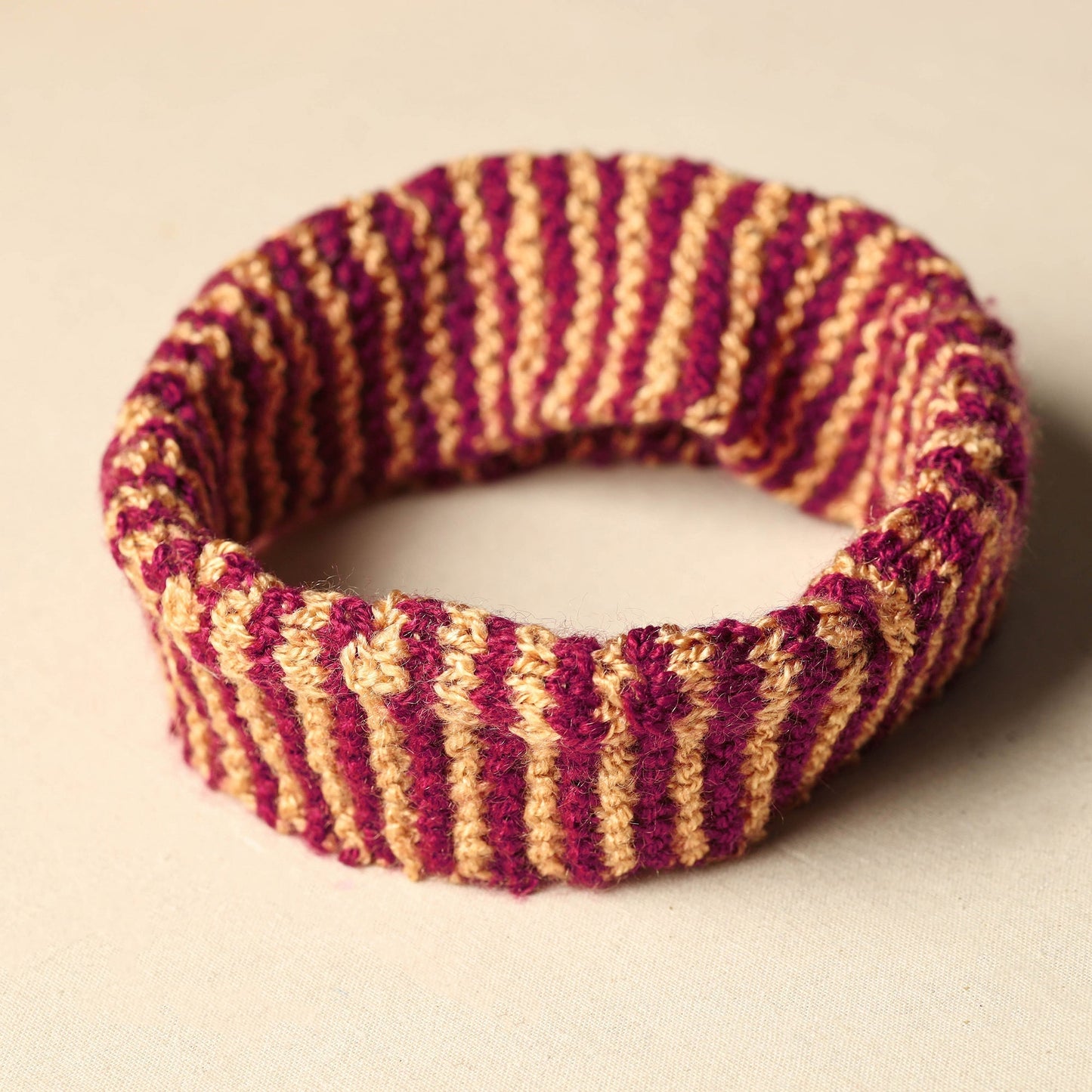  Maroon Hand Knitted Woolen Warm Headband