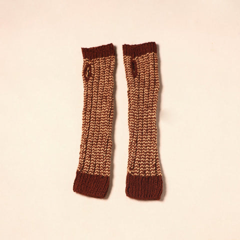 Brown Kumaun Hand Knitted Woollen Hand Warmer