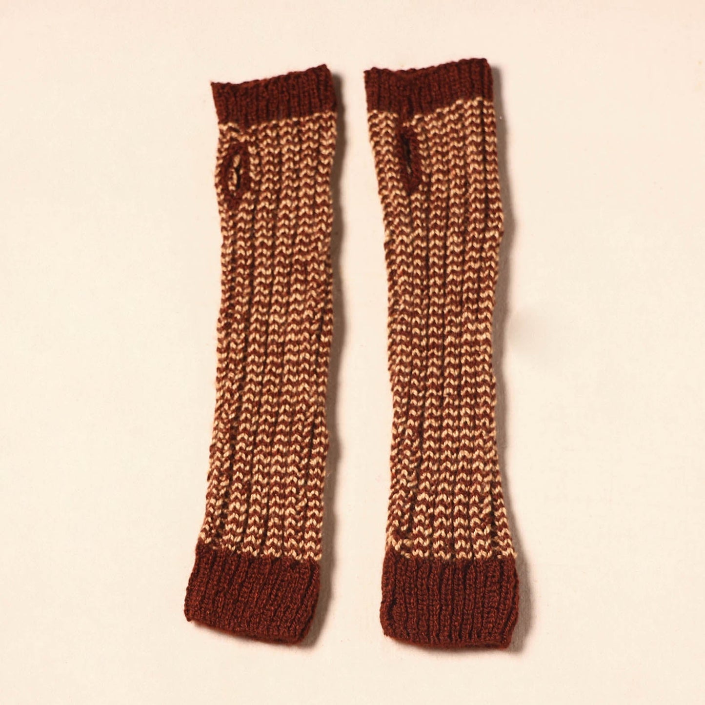 Brown Kumaun Hand Knitted Woollen Hand Warmer