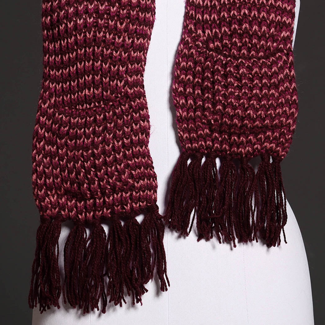  Kumaun Hand Knitted Woolen Muffler with Pockets 