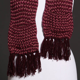  Kumaun Hand Knitted Woolen Muffler with Pockets 