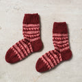  Maroon Kumaun Hand Knitted Woolen Socks - Kids