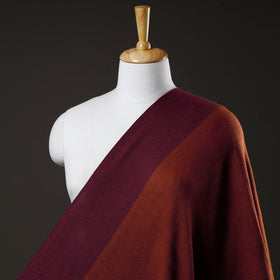 Buy Maroon Kumaun Handwoven Merino Woollen Fabric Online