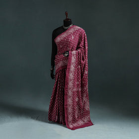 Kutch bandhani tie-dye cotton saree 25 - handcrafted
