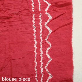 Buy Kutch Bandhani Tie-Dye Cotton Saree with Blouse Piece Online l iTokri.com