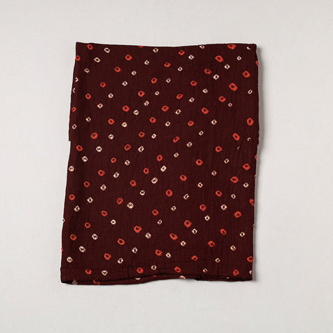  Maroon Kutch Bandhani Tie-Dye Soft Cotton Precut Fabric