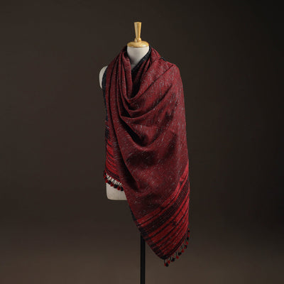 Kutch bhujodi handwoven merino wool shawl 156 - handcrafted