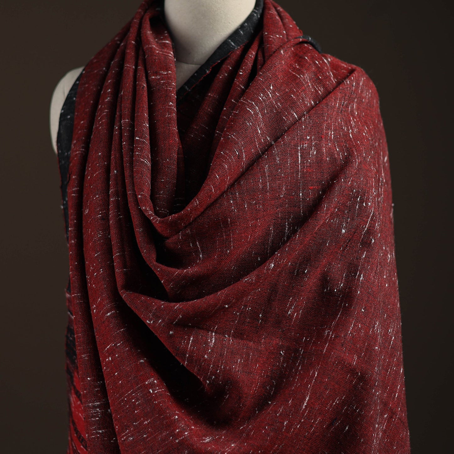 Kutch bhujodi handwoven merino wool shawl 156 - handcrafted