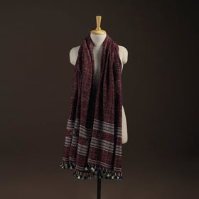 Kutch bhujodi handwoven merino wool shawl 159 - handcrafted