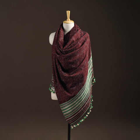 Kutch bhujodi handwoven merino wool shawl 230 - handcrafted