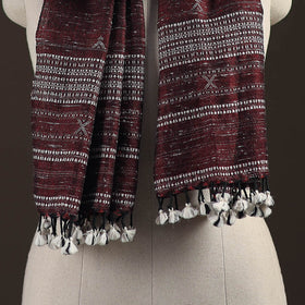 Kutch bhujodi handwoven merino wool stole 189 - handcrafted