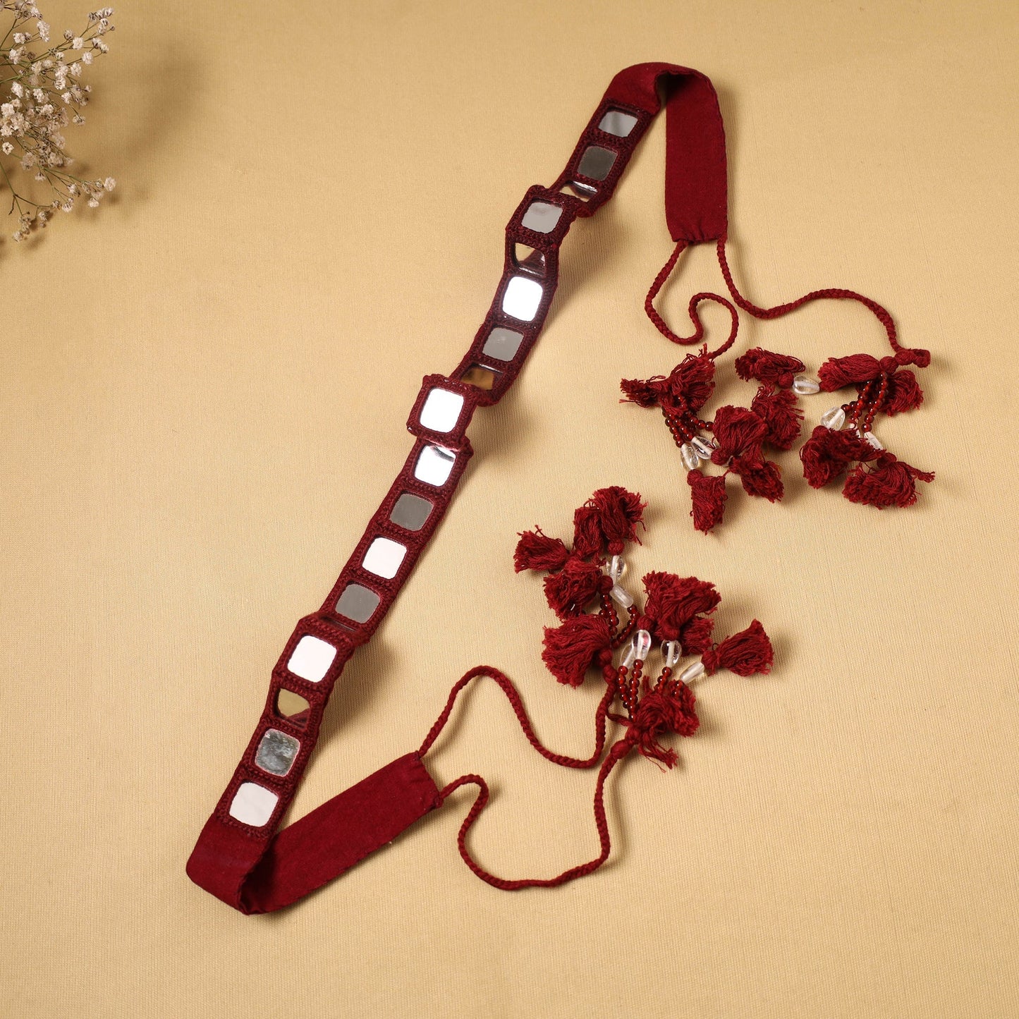 Kutch embroidery mirror work dori waist belt / kamarbandh