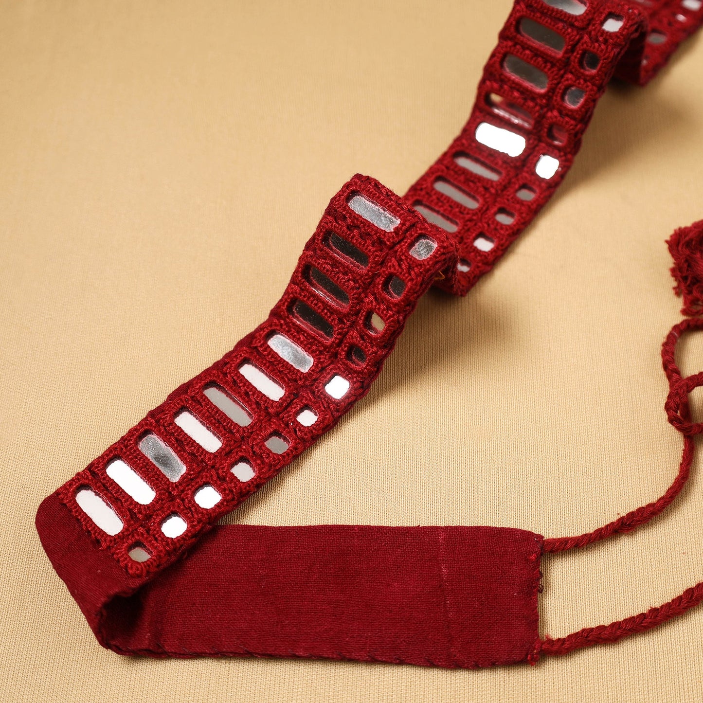 Kutch embroidery mirror work dori waist belt / kamarbandh