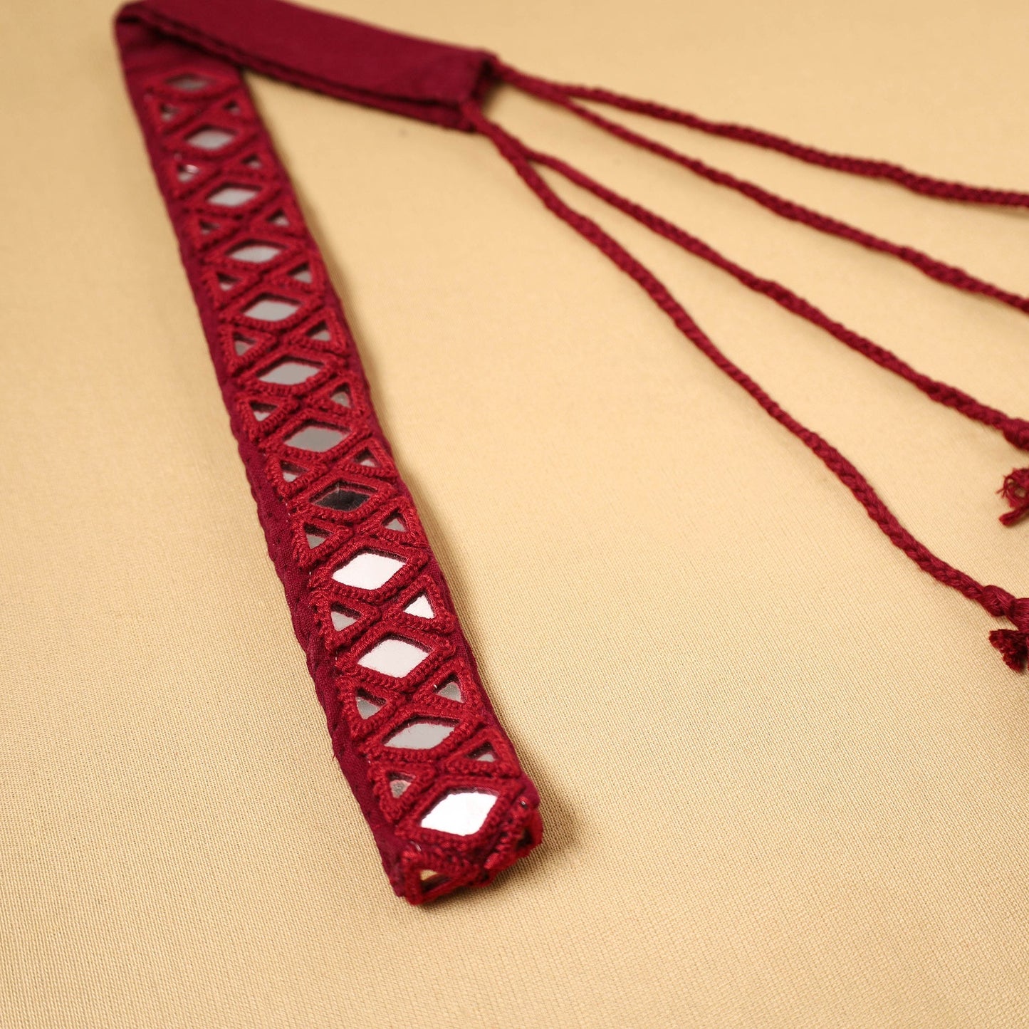 Kutch embroidery mirror work dori waist belt / kamarbandh
