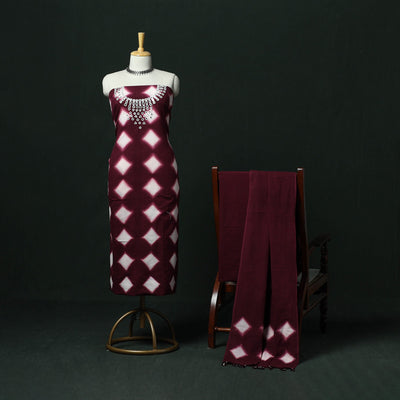 Kutch hand embroidered mirror work clamp dyed cotton