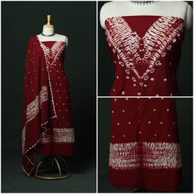 Kutch hand embroidered mirror work clamp dyed cotton