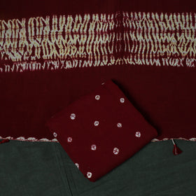 Kutch hand embroidered mirror work clamp dyed cotton