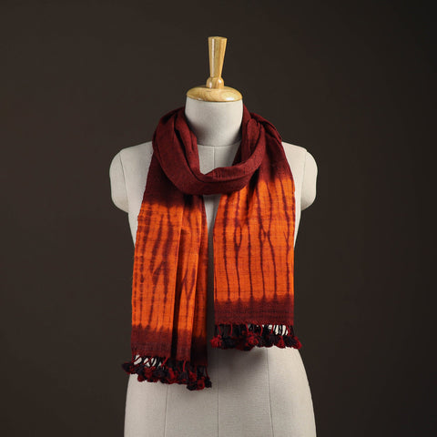 Kutch handwoven merino wool x tussar silk shibori tie-dye