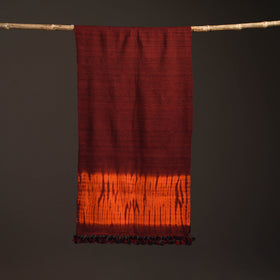 Kutch handwoven merino wool x tussar silk shibori tie-dye