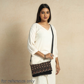 Multicolor - Kutch Jat Hand Embroidery Linen Folded Sling Bag
