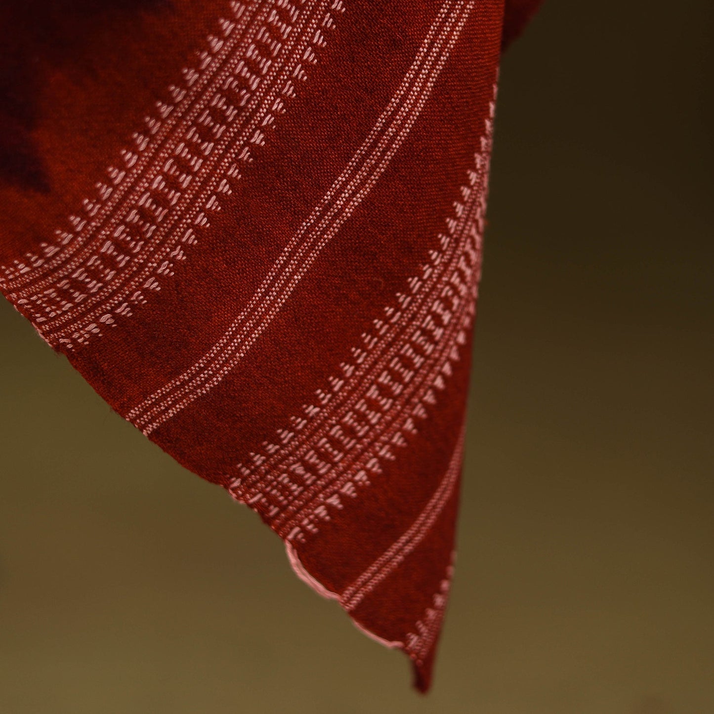 Kutch mirror work handwoven bandhani bagida merino wool