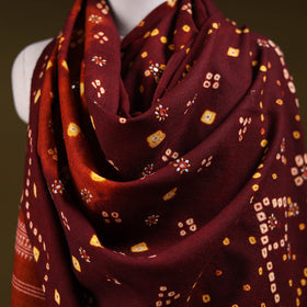 Kutch mirror work handwoven bandhani bagida merino wool