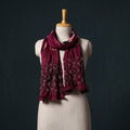 Kutch modal silk clamp dyed bandhani shibori stole 05