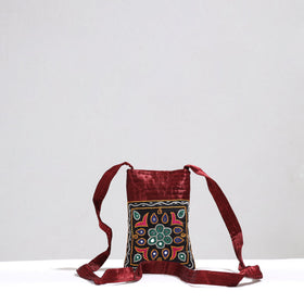 Kutch Pakko Hand Embroidery Mashru Silk Sling Bag