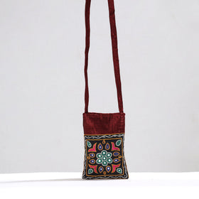 Kutch Pakko Hand Embroidery Mashru Silk Sling Bag