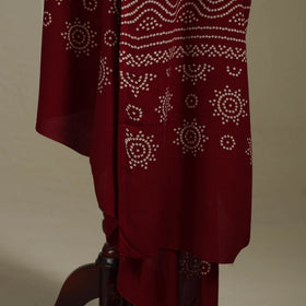 Kutch printed rayon dupatta 55 - handcrafted