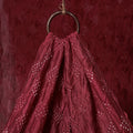 Maroon - kutch tie-dye chanderi silk bandhani fabric 11