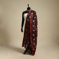 Maroon - kutch tie-dye cotton bandhani dupatta with border