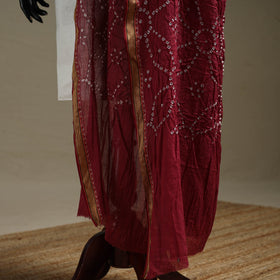 Kutch tie-dye cotton bandhani dupatta with border 22