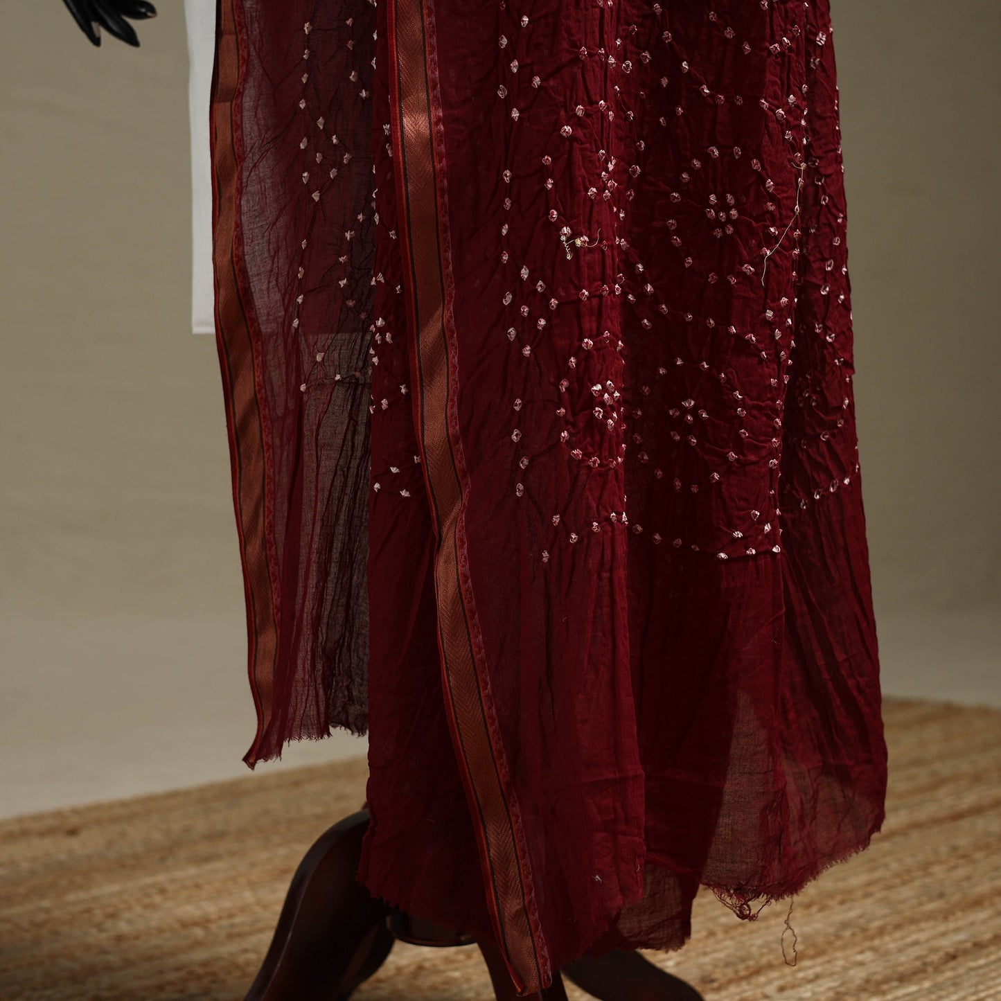 Kutch tie-dye cotton bandhani dupatta with border 28