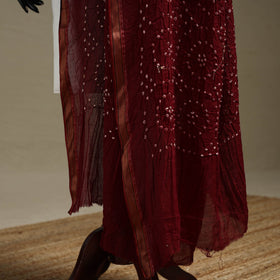 Kutch tie-dye cotton bandhani dupatta with border 28