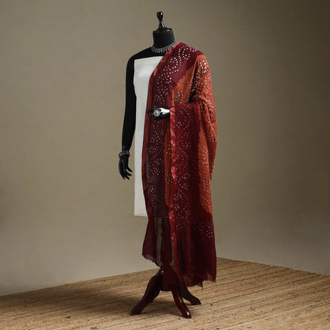 Kutch tie-dye cotton bandhani dupatta with border 42